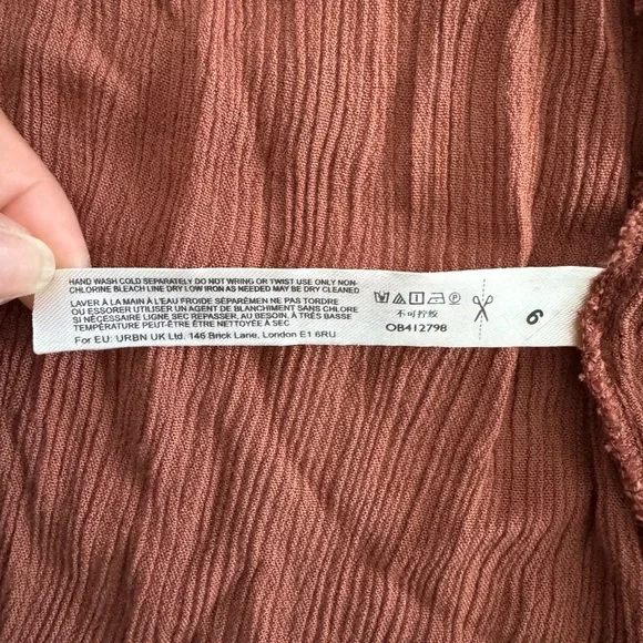 Free People Look into the Sun Terracotta Backless Maxi Dress Cut out Size Small - Picture 11 of 12